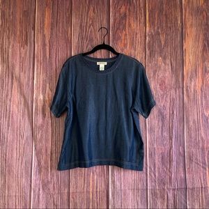 NEW Orvis Chambray Knit Top